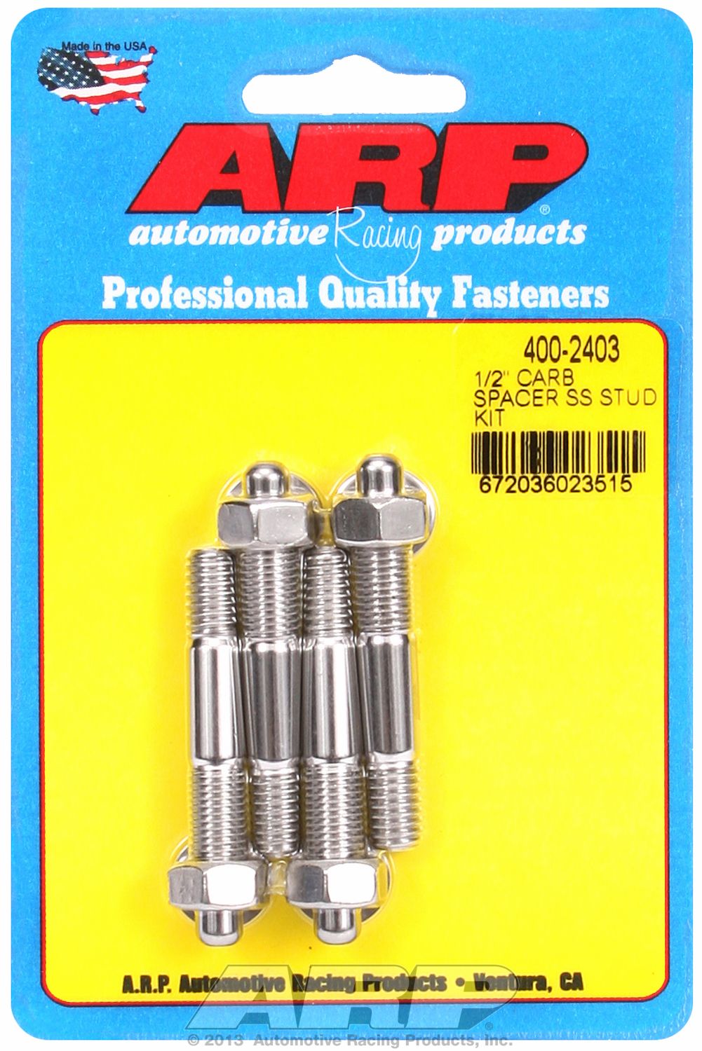 1/2' CARB SPACER SS STUD