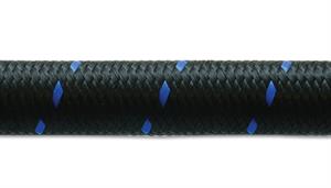 Vibrant Performance 11968B Nylon Braided Flex Hose 10ft Roll of Black Blue ; AN Size: -8; Hose ID: 0.44; 