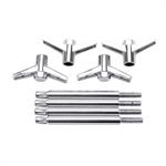 EDELBROCK 4400 CHROME HOLD DOWN KIT SHORT