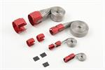 MR GASKET 8090 BRAIDED HOSE SLEEVING KIT-RED