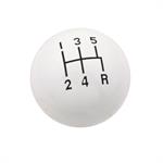 MR GASKET 9619 KNOB 5 SPEED CL WHITE 3/8-1