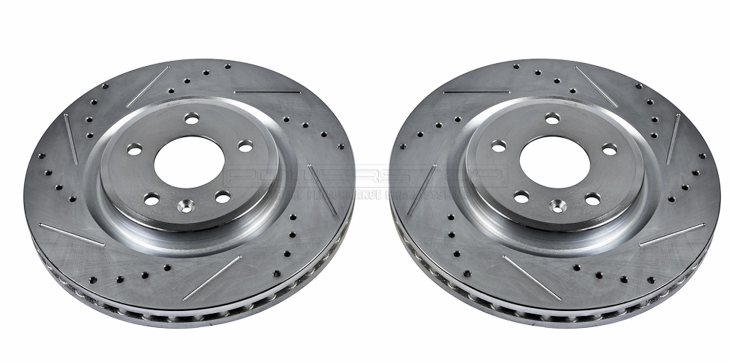 Power Stop AR8646XPR Rear Evolution Drilled & Slotted Rotor Pair 
