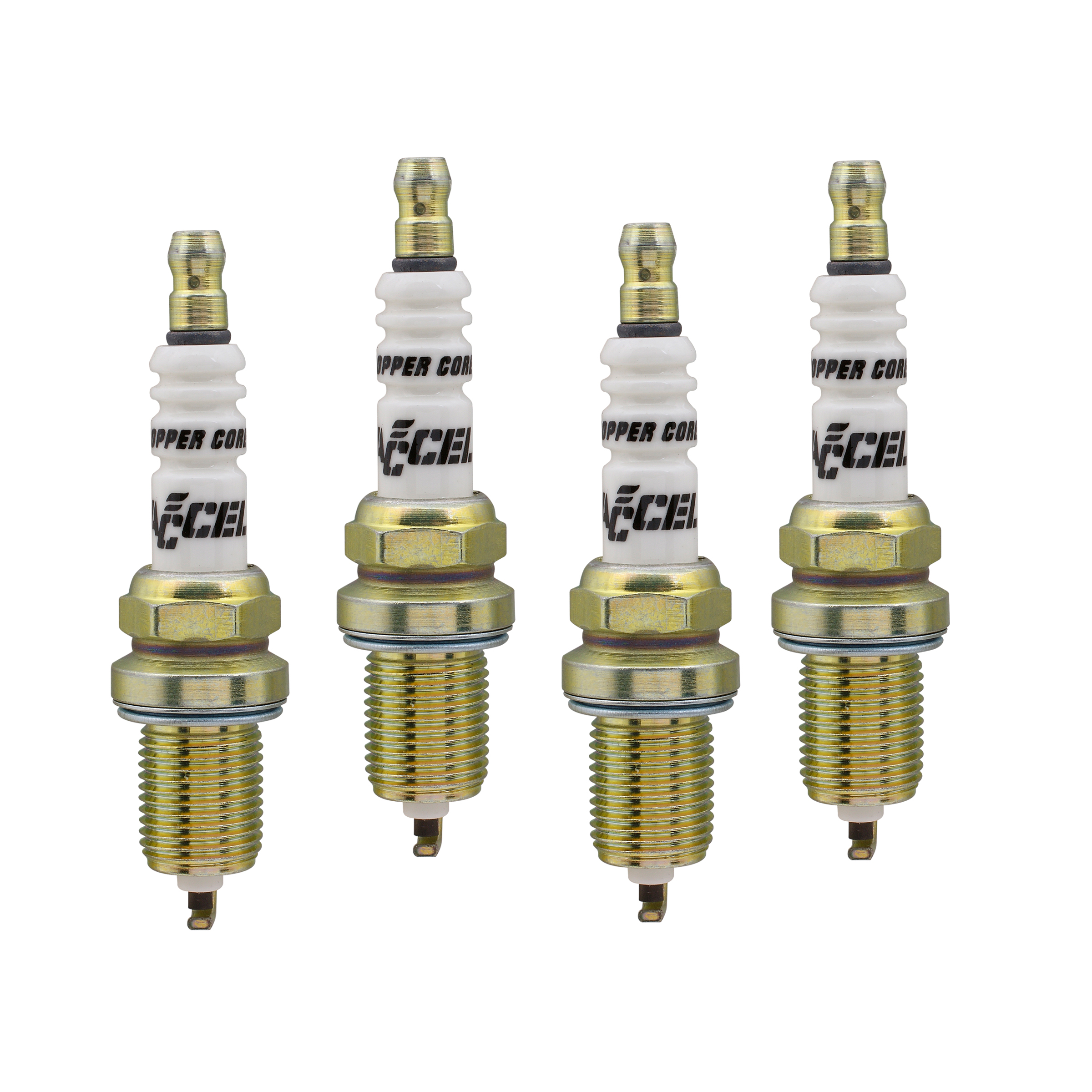 4 Pack ACCEL PLUGS 07864 Copper Spark Plug with Resistor 