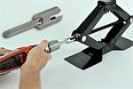 T-SLOT SCISSOR JACK CRANK