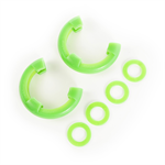 RUGGED RIDGE 11235.33 D-Ring Shackle Isolator Kit, Green Pair, 3/4 inch