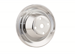 MR GASKET 4974 CHROME SINGLE GROOVE UP PULLEY CHEVY