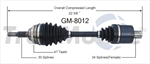 TRAKMOTIVE GM-8012 CV Axle Shaft