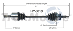 TRAKMOTIVE HY-8019 CV Axle Shaft