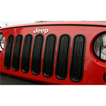 RUGGED RIDGE 11401.30 Grille Insert, Billet Style, Black; 07-18 Jeep Wra