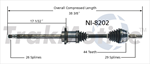 TRAKMOTIVE NI-8202 CV Axle Shaft