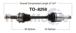 TRAKMOTIVE TO-8250 CV Axle Shaft