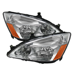 SPYDER 5072207 ( OE ) Honda Accord 03-07 Amber Crystal Headlights - Chrome