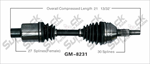 TRAKMOTIVE GM-8231 CV Axle Shaft