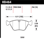 HAWK HB464S.764 Brake Pad