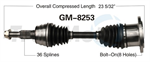 TRAKMOTIVE GM-8253 CV Axle Shaft