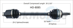 TRAKMOTIVE HO-8085 CV Axle Shaft