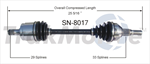 TRAKMOTIVE SN-8017 CV Axle Shaft