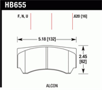 HAWK HB655F.620 Brake Pad