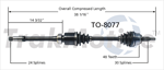 TRAKMOTIVE TO-8077 CV Axle Shaft
