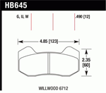 HAWK HB645G.490 Brake Pad