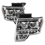 SPYDER 9032240 ( Akkon ) Ford F150 09-14 Projector Headlights - Halogen Model On
