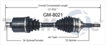 TRAKMOTIVE GM-8021 CV Axle Shaft