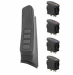 RUGGED RIDGE 17235.86 Switch Pod Kit, A-Pillar, Black, LHD; 07-10 Jeep W