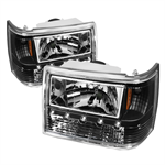 SPYDER 5017666 ( xTune ) Jeep Grand Cherokee 93-98 1PC Crystal Headlights - Blac