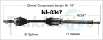 TRAKMOTIVE NI-8347 CV Axle Shaft