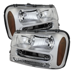 SPYDER 9023545 ( OE ) Chevy Trailblazer 02-09 Crystal Headlights - Chrome