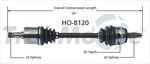 TRAKMOTIVE HO-8120 CV Axle Shaft