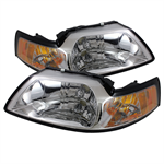 SPYDER 5064493 ( OE ) Ford Mustang 99-04 Amber Crystal Headlights - Chrome