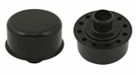 MR GASKET 9810BP BREATHER PUSH ON FLAT BLACK