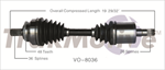 TRAKMOTIVE VO-8036 CV Axle Shaft