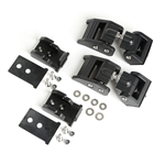 RUGGED RIDGE 11210.18 Hood Catch Kit, Textured Black; 97-06 Jeep Wrangle
