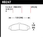 HAWK HB247S.575 Brake Pad
