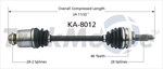 TRAKMOTIVE KA-8012 CV Axle Shaft