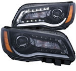 ANZO 121495 HEADLIGHT 300 BLACK/CLEAR 11-13