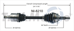 TRAKMOTIVE NI-8210 CV Axle Shaft