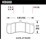 HAWK HB688Z.710 Brake Pad