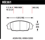 HAWK HB361S.622 Brake Pad