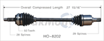 TRAKMOTIVE HO-8202 CV Axle Shaft