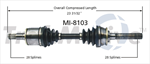 TRAKMOTIVE MI-8103 CV Axle Shaft