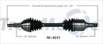 TRAKMOTIVE NI-8237 CV Axle Shaft
