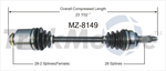TRAKMOTIVE MZ-8149 CV Axle Shaft