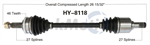 TRAKMOTIVE HY-8118 CV Axle Shaft