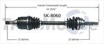 TRAKMOTIVE SK-8060 CV Axle Shaft