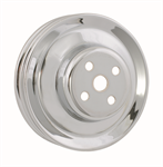 MR GASKET 8831 CHROME W/P PULLEY-DBL GROOVE