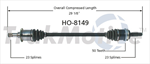 TRAKMOTIVE HO-8149 CV Axle Shaft