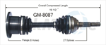 TRAKMOTIVE GM-8087 CV Axle Shaft
